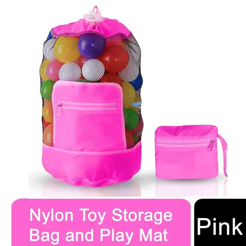 Doodle Toy Storage Bag & Play Mat - Pink – image 1