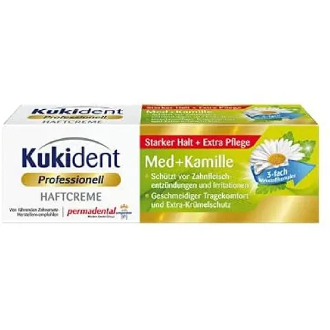 Kukident Haftcreme Med + Kamille – Bild 1
