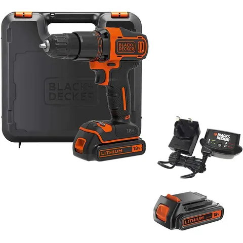 Black and Decker BCD700S 18v Cordless Combi Drill – BCD700D2K – image 1