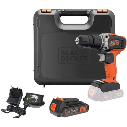 Black and Decker BCD003C 18v Cordless Combi Drill – BCD003D1K – image 1