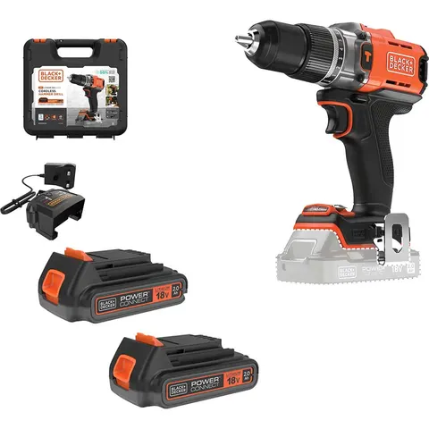 Black and Decker BCD383 18v Cordless Combi Drill – BCD383D2XK – image 1