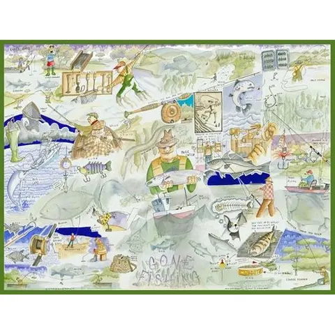 Fishing - Tim Bulmer 1000 Piece Jigsaw Puzzle – image 1