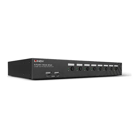 Lindy 39538 switch per keyboard-video-mouse (kvm) Montaggio rack Nero – immagine 1