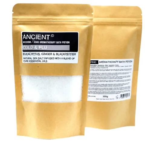 (Colds & Flu) Aromatherapy Bath Potion in Kraft Bag – image 1