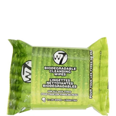 W7 Biodegradable Cleansing Wipes - 2 x 25 pcs – image 1