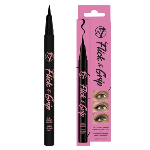 W7 Flick & Grip Pen Black Eyeliner – 1 ml – image 1