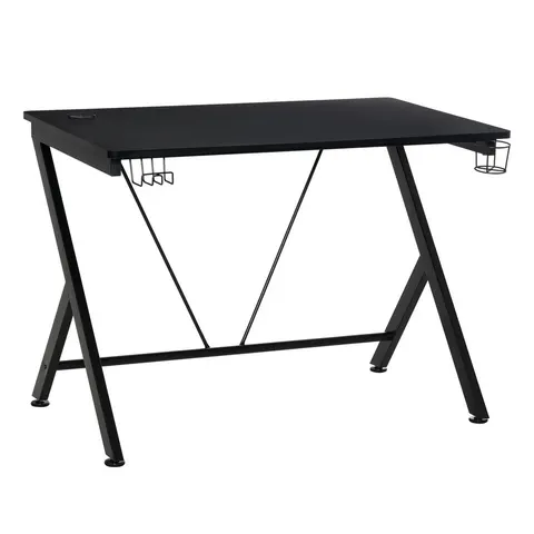 Gaming Desk Computer Table Metal Frame Black – image 1