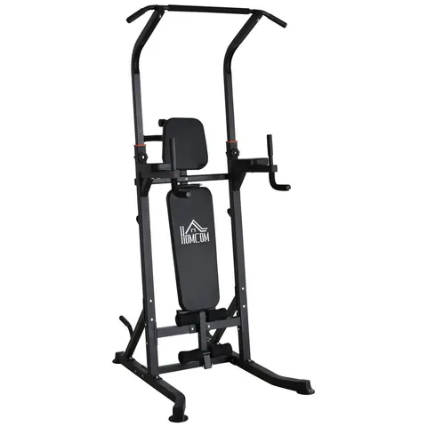 Adjustable Folded Dip Stands Multi-Function Pull-ups Sit-ups Fitness HOMCOM – image 1