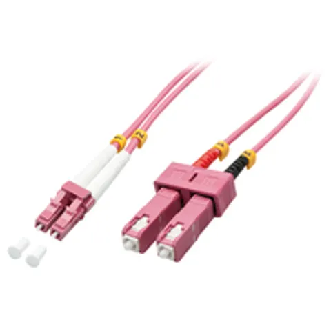 LINDY 46360 Glasfaser LWL Anschlusskabel 1.00 m Multimode OM4 – Bild 1