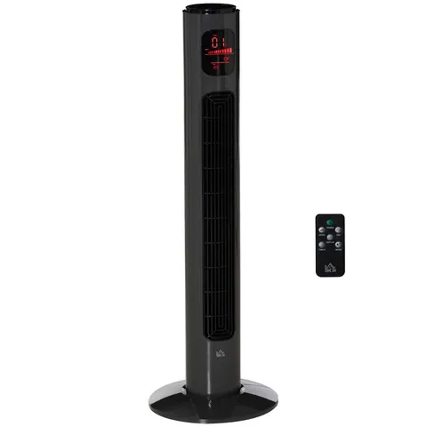 High-performance Tower Fan with 3 Speeds & Remote Control - Dark Grey – image 1