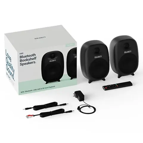 Majority D80 Bookshelf Speaker 80W – Black – image 1