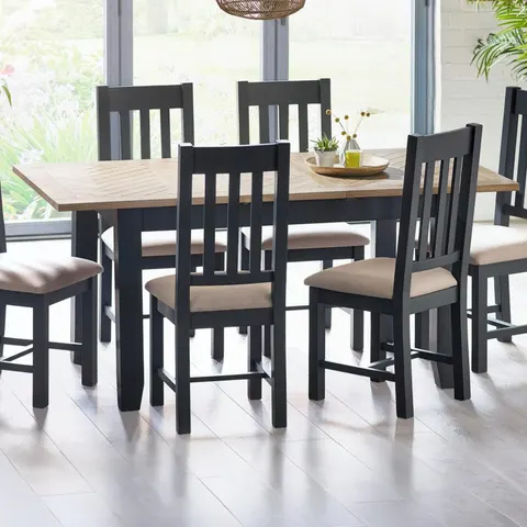 Bordeaux Extending Dining Table Dark Grey – image 1