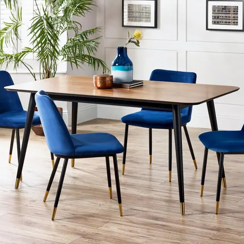 Findlay Rectangular Dining Table - Walnut & Black – image 1