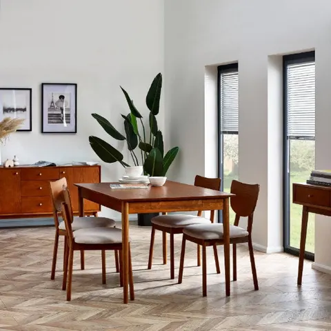 Julian Bowen Lowry Extending 6 Seater Dining Table - Ash – image 1