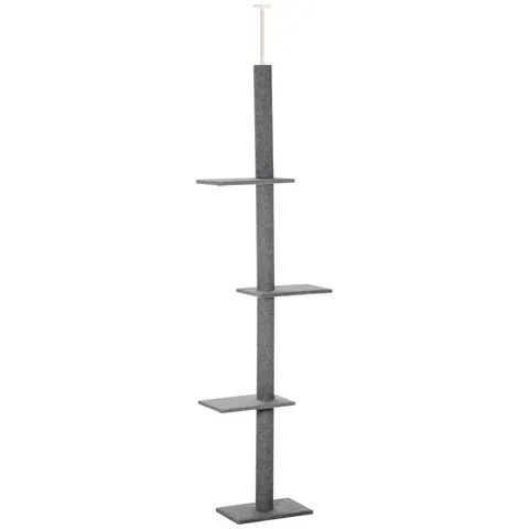 PawHut 260cm Cat Tree Floor To Ceiling Adjustable Height – image 1