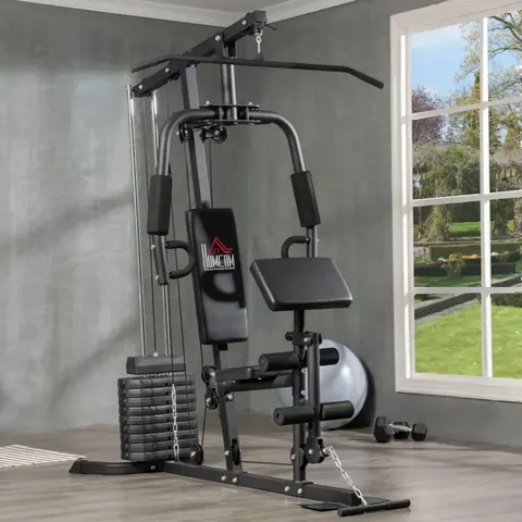 HOMCOM Multi Home Gym Machine with 45kg Weight Stack for Full Body Workout – image 1