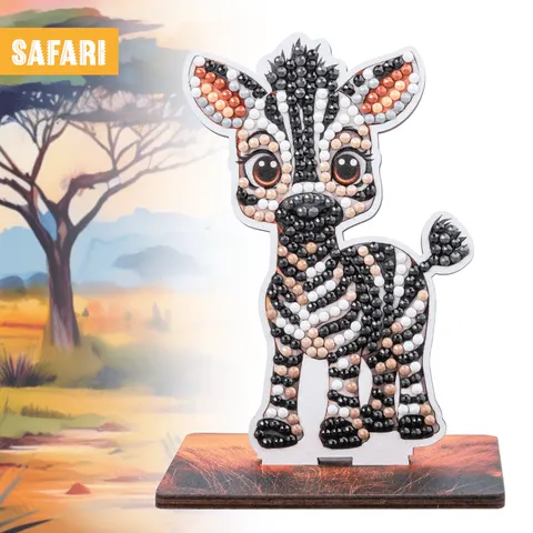 Zebra, Crystal Art Buddy – afbeelding 1