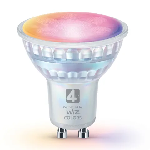 4lite Wiz Connect Dimmable Multicolour WiFi LED Smart Bulb - GU10 - Si – image 1