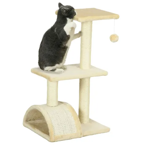 PawHut 72cm Cat Tree Tower with Scratching Post Perch, Indoor – image 1