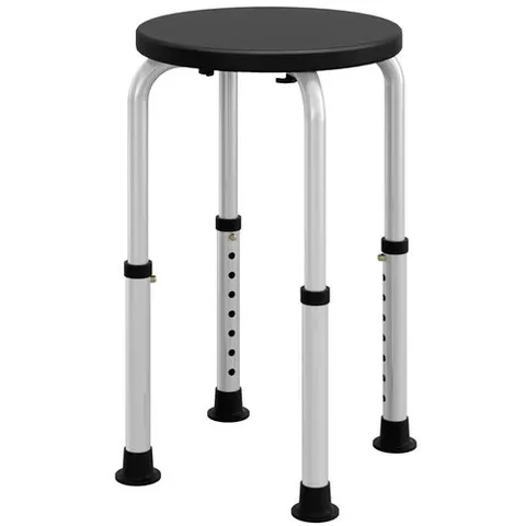 HOMCOM Bath Chair Height Adjustable Shower Seat for Elderly Disabled Black – image 1