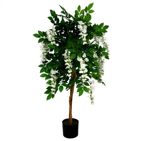 130cm Luxury Artificial Wisteria Tree White Flowers Premium Range – image 1
