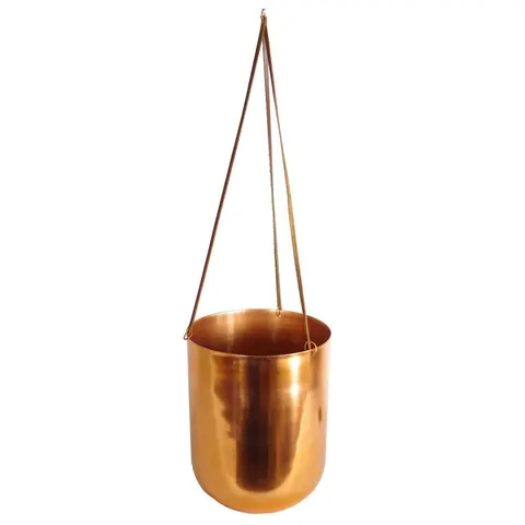 Leaf Copper Hanging Planter 18 x 22cm – S0671497899 – image 1