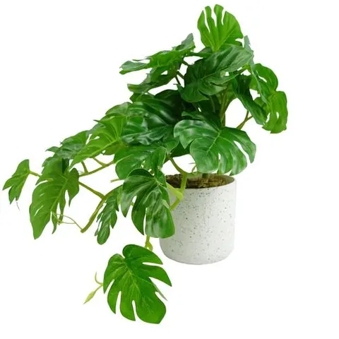 30cm Artificial Green Potted Monstera Garland – image 1