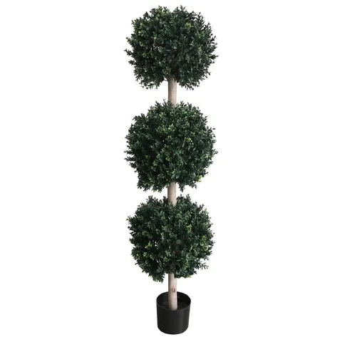 150cm UV Protected Triple Ball Topiary Tree Artificial – image 1