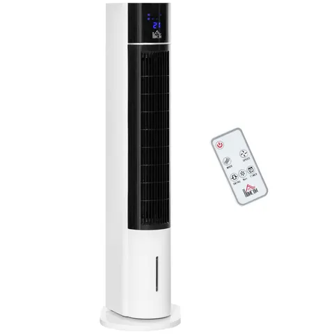Bladeless Air Cooler, Evaporative Oscillating Tower Fan Humidifier Unit – image 1