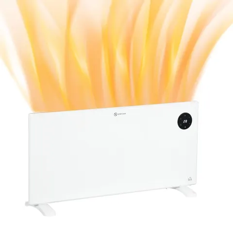 2000W Electric Convector Heater, Quiet Space Heater with LED Display, White – image 1