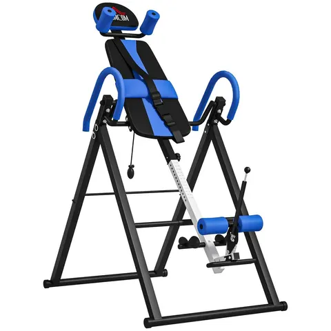 HOMCOM Adjustable Gravity Inversion Table with Safety Belt, Blue – image 1