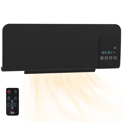 HOMCOM 2000W Wall Mounted Ceramic Heater with Remote Control for Home - Black – image 1