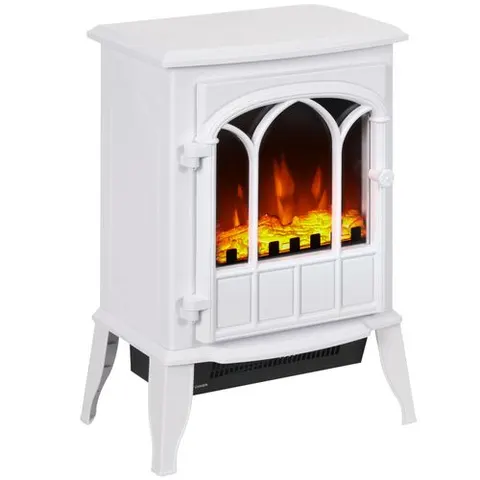 HOMCOM Electric Log Burner with LED Flame Effect 1000W/2000W – image 1
