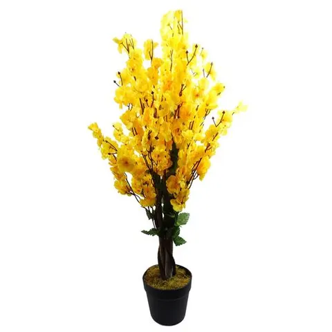 Artificial Blossom Tree Gold Yellow 90cm – image 1