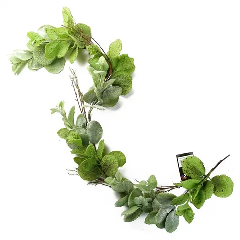 Artificial 125cm Hanging Trailing Mint Leaf Garland Plant – image 1