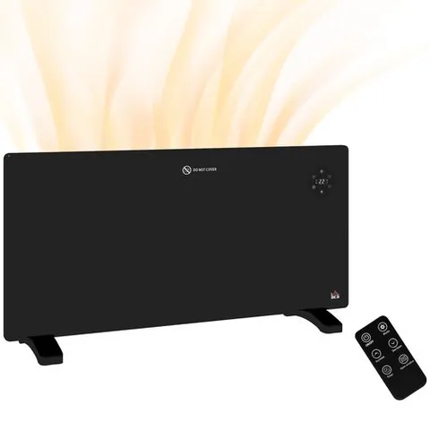 2000W Electric Convector Heater, Quiet Space Heater with LED Display, Black – image 1