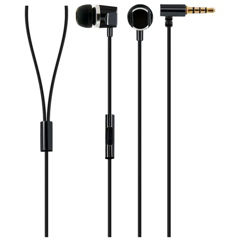 Schwaiger Headset In-Ear eckig Metall Schwarz vergoldet – Bild 1
