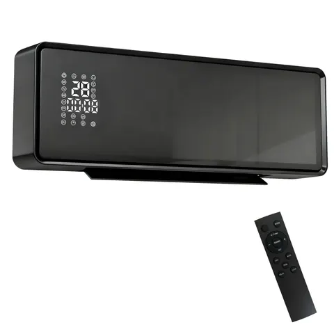 HOMCOM 2000W Ceramic Electric Heater with Fan, Wall Mounted, Black – image 1