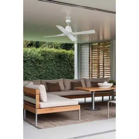 Typhoon Large Ceiling Fan White IP44 - Optional LED Light Sold Separately – image 1