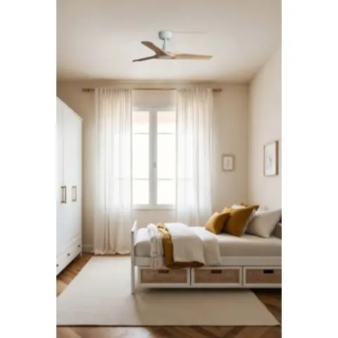 Heywood Small White Ceiling Fan, 6 Speed – image 1