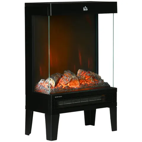 Fireplace Heater, Quiet LED Flame Effect Overheating Protection 1000/2000W – image 1