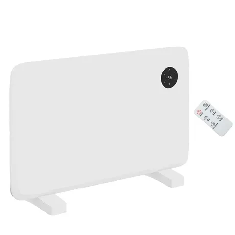 1200W Electric Convector Heater, Quiet Space Heater with LED Display, White – image 1