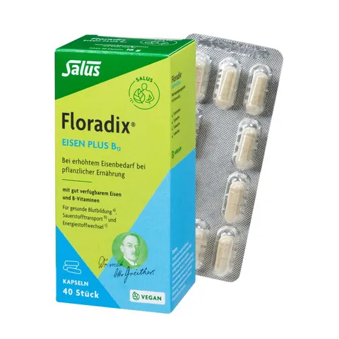 Floradix Eisen Plus B12 vegan Kapseln – 323256 – Bild 1