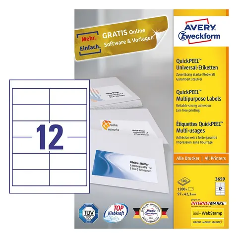 AVERY Zweckform Universal-Etiketten 3659 – Bild 1