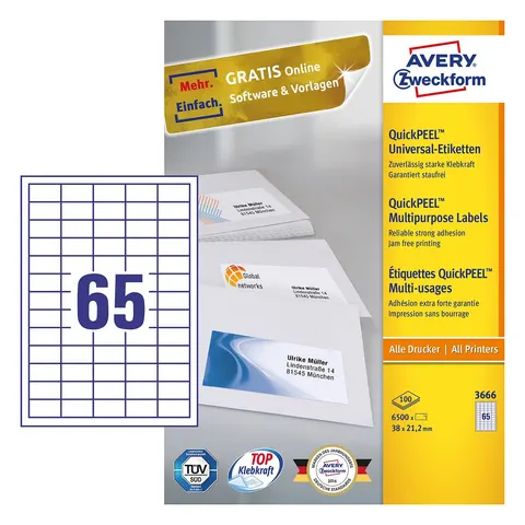 Avery General Usage Labels Wit – afbeelding 1