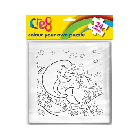 Colour Your Own Sea & Unicorn Jigsaw – image 1