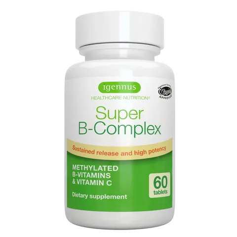 Igennus Super B-Complex – Methylated B Vitamins (MTHFR) | 60 Small Tablets | Vegan – image 1