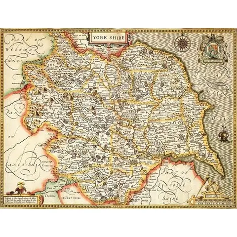 Yorkshire Historical Map 1000 Piece Jigsaw Puzzle (1610) – image 1
