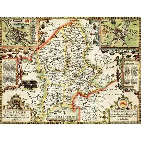 Suffolk Historical Map 1000 Piece Jigsaw Puzzle (1610) – image 1