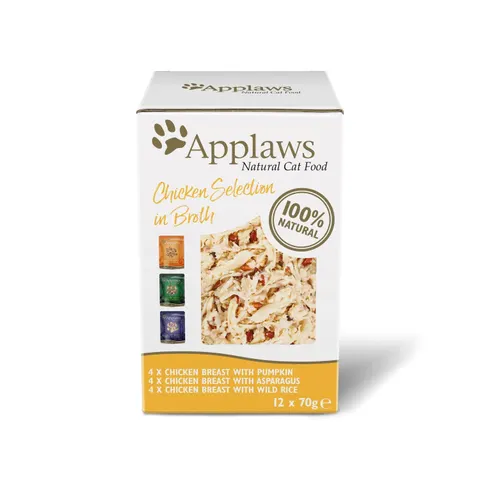 Applaws cat pouch chicken multi pack 48 x 70g – image 1